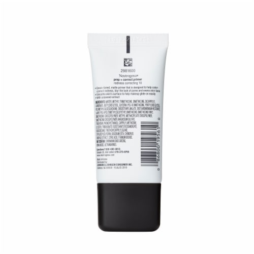 Neutrogena Prep + Correct Green Face Primer for Redness Correcting with Seaweed Extract Perspective: bottom