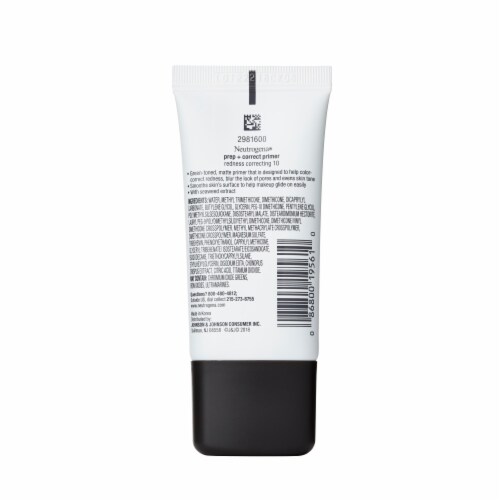 Neutrogena Prep + Correct Green Face Primer for Redness Correcting with Seaweed Extract Perspective: bottom