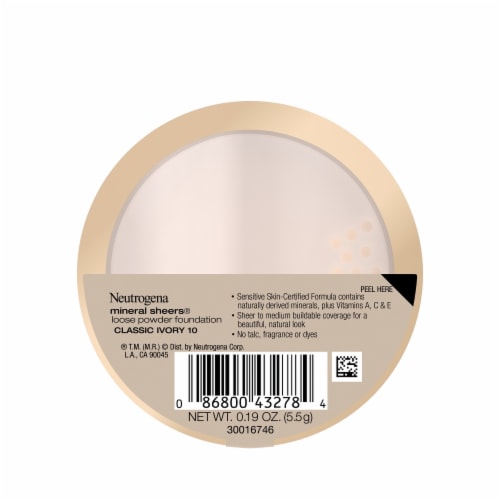 Neutrogena Mineral Sheers Lightweight Loose Powder Makeup Foundation 10 Classic Ivory Perspective: bottom