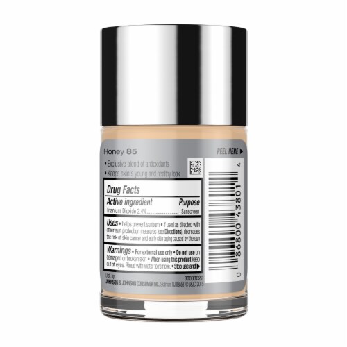 Neutrogena Healthy Skin Liquid Makeup Foundation Broad Spectrum with SPF 20 Sunscreen 85 Honey Perspective: bottom