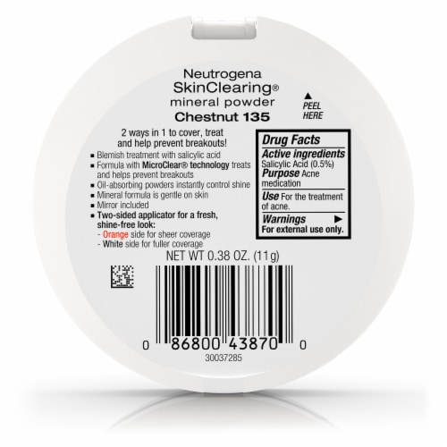 Neutrogena Skinclearing Mineral Acne Powder, Chestnut 135 Perspective: bottom