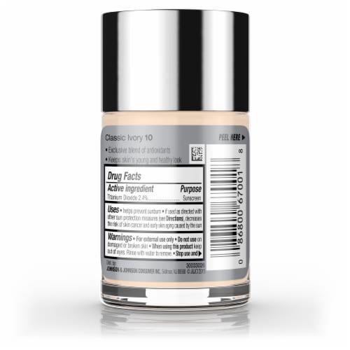 Neutrogena Healthy Skin Liquid Makeup Foundation with Broad Spectrum SPF 20 Sunscreen Classic Ivory Perspective: bottom