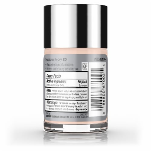 Neutrogena Healthy Skin Liquid Makeup Foundation Broad Spectrum with SPF 20 Sunscreen Natural Ivory Perspective: bottom