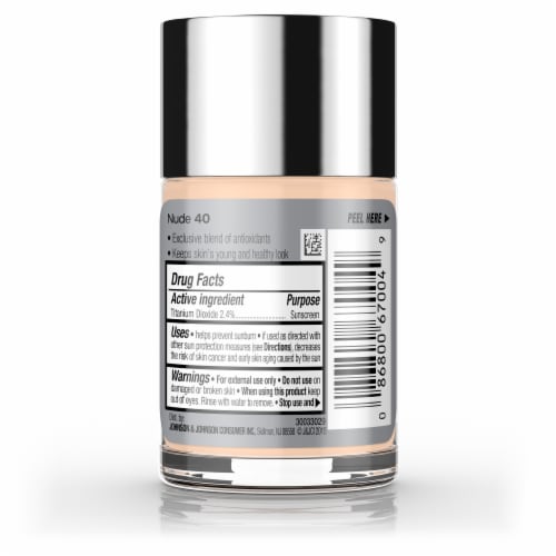 Neutrogena Healthy Skin Liquid Makeup Foundation Broad Spectrum with SPF 20 Sunscreen 40 Nude Perspective: bottom