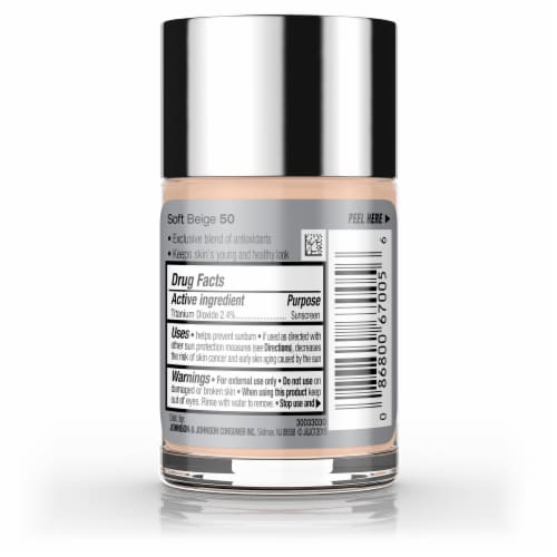 Neutrogena Healthy Skin Liquid Makeup Foundation with Broad Spectrum SPF 20 Sunscreen 50 Soft Beige Perspective: bottom