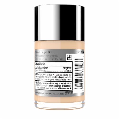 Neutrogena Healthy Skin Liquid Makeup Foundation Broad Spectrum with SPF 20 Sunscreen Natural Beige Perspective: bottom