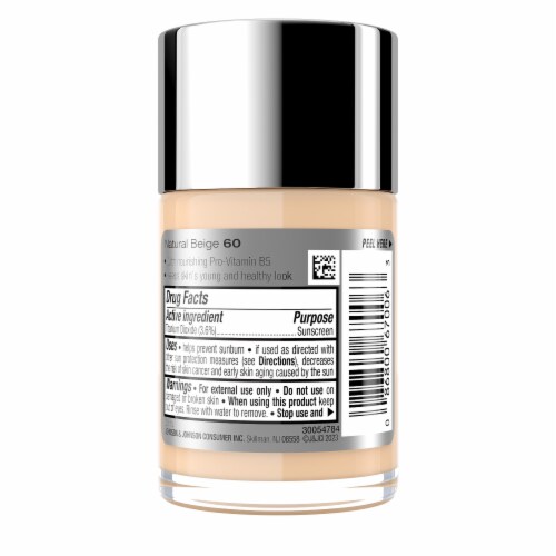 Neutrogena Healthy Skin Liquid Makeup Foundation Broad Spectrum with SPF 20 Sunscreen Natural Beige Perspective: bottom