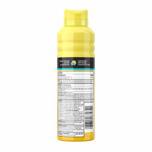 Neutrogena Beach Defense Sunscreen Spray Broad Spectrum SPF 70 UVA/UVB Sun Protection Perspective: bottom