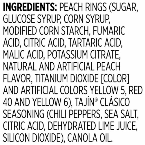 Snak Club® Tajin® Peach Rings Candy Bag Perspective: bottom