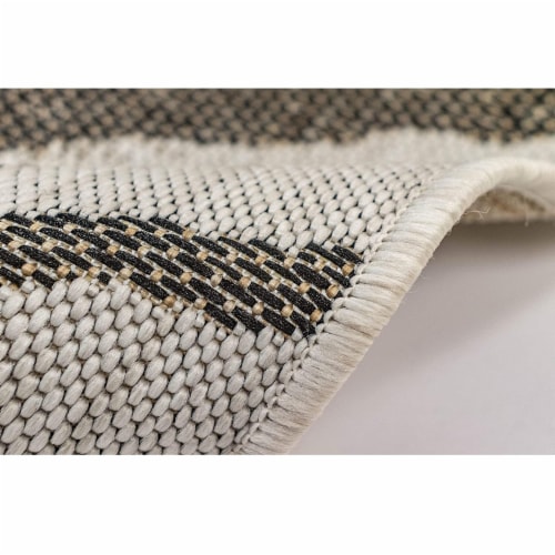 Liora Manne Carmel Indoor Outdoor Area Rug, Zebra Sand, 7 Ft 10 In x 9 Ft 10 In Perspective: bottom