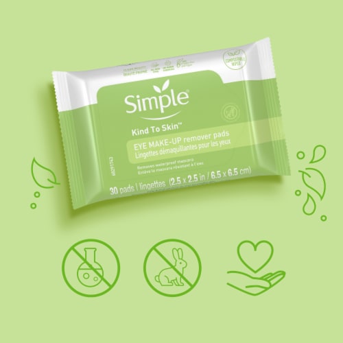 Simple Remover Pads Eye Makeup Perspective: bottom