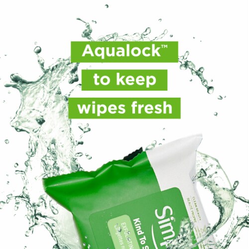 Simple Kind to Skin Kind to Skin Exfoliating Facial Wipes Perspective: bottom