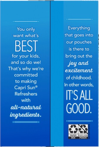 Capri Sun Refreshers Awesomely Apple Juice Drink Pouches Perspective: bottom