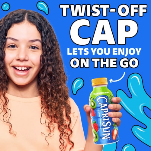 Capri Sun Strawberry Kiwi Naturally Flavored Juice Drink Blend Perspective: bottom