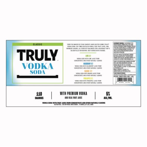 TRULY Vodka Soda Classic Ready to Drink Cocktail Variety Pack Perspective: bottom