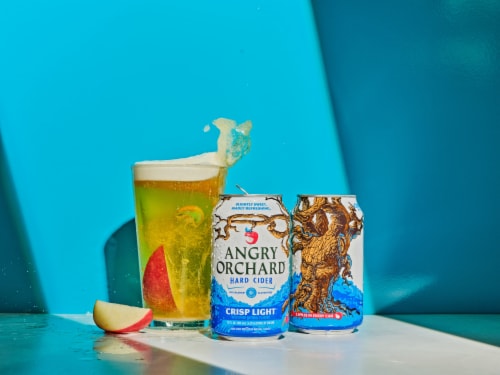 Angry Orchard Crisp Light Apple Hard Cider Beer Perspective: bottom