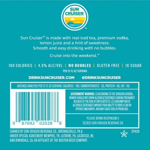Sun Cruiser Iced Tea Vodka Perspective: bottom