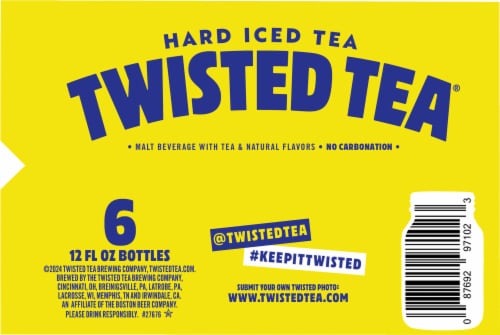 Twisted Tea Peach Hard Iced Tea (6 Pack) Perspective: bottom
