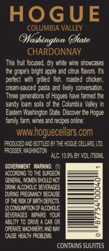Hogue Chardonnay White Wine Perspective: bottom