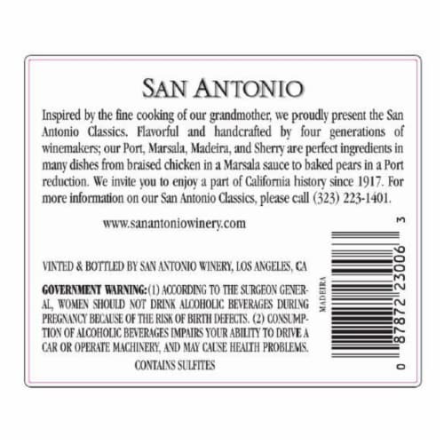 San Antonio Winery California Madeira Wine Perspective: bottom