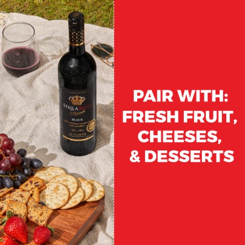 Stella Rosa Black Semi-Sweet Italian Red Wine Perspective: bottom