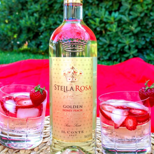 Stella Rosa Golden Honey Peach Semi-Sweet Moscato Italian White Wine Perspective: bottom
