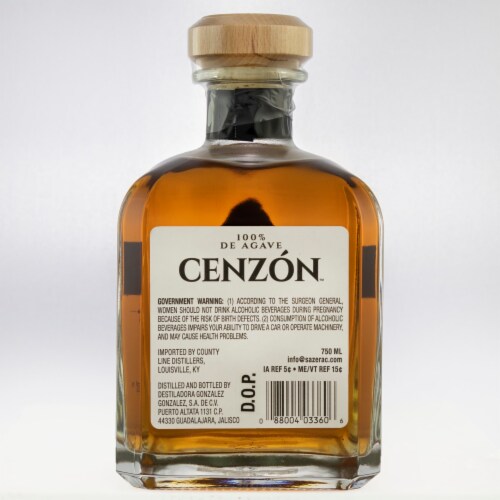 Cenzon Anejo 100% De Agave Tequila 80 Proof Perspective: bottom
