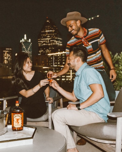 Fireball Cinnamon Whisky Window Box Perspective: bottom
