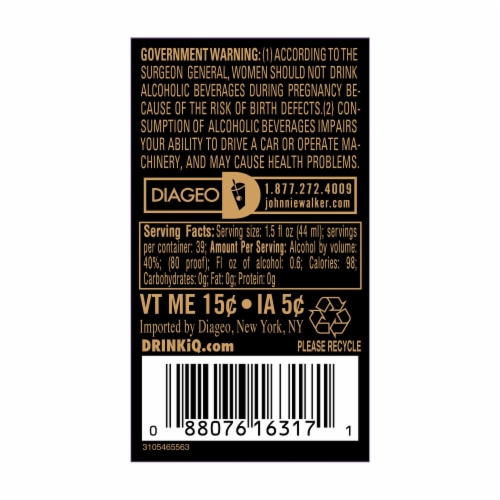 Johnnie Walker Whisky - Blended Scotch JW Black Label Perspective: bottom