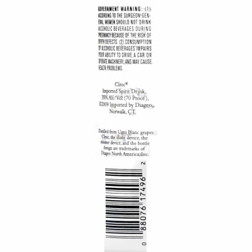 Ciroc Vodka Coconut Perspective: bottom