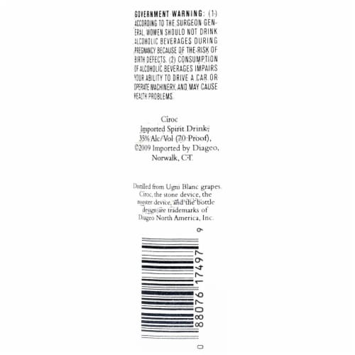 Ciroc Vodka Coconut Perspective: bottom