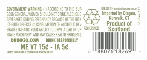 Buchanan's™ Select 15 Year Blended Malt Scotch Whisky Perspective: bottom