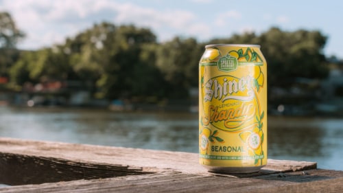 Shiner Lemonade Shandy Summer Seasonal Craft Beer Perspective: bottom
