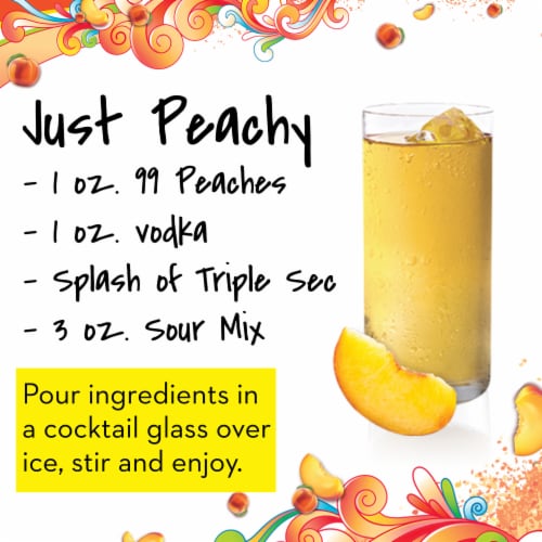 99 Brand Peach Liqueur Perspective: bottom