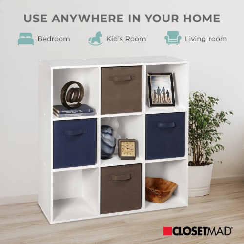 ClosetMaid® Stackable Cubeicals 9-Cube Storage Organizer, White Perspective: bottom