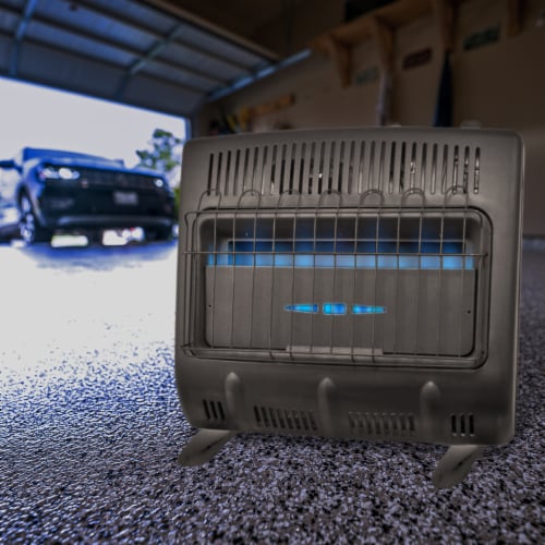 Mr Heater 30000 BTU Vent Free Blue Flame Natural Gas Indoor Outdoor Space Heater Perspective: bottom