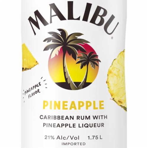 Malibu Pineapple Flavored Rum Perspective: bottom
