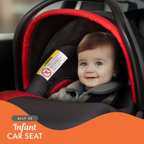 Baby Trend Ally Newborn Baby Infant Car Seat Travel System with Cover, Mars Red Perspective: bottom