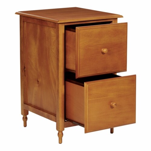 Knob Hill 2 Drawer Wood File Cabinet in Antique Cherry Perspective: bottom