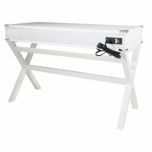 Wellington 46 Desk with Power in White Finish, 1 Kroger