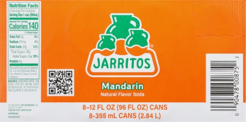 Jarritos Mandarin Soda Cans Perspective: bottom