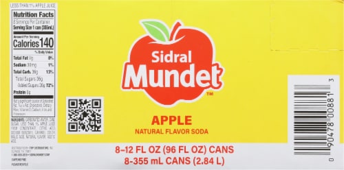 Sidral Mundet Apple Soda Cans Perspective: bottom