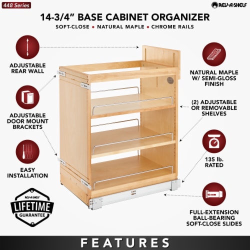 Rev-A-Shelf 5 Pull Out Kitchen Cabinet Organizer Pantry Spice Rack,  448-BC-5C, 5 - Kroger