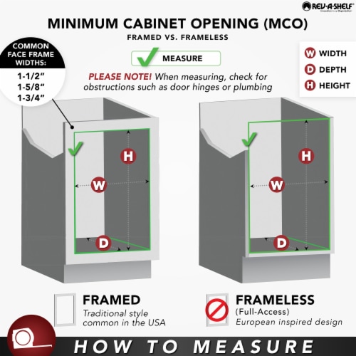 Rev-A-Shelf 4SR-15 15-Inch Cabinet Door Mounted Wood 3-Shelf Storage Spice Rack Perspective: bottom
