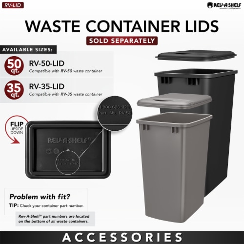 Rev-A-Shelf Double Pullout Trash Cans 35 qt. with Soft-close, 53WC-1835SCDM-217 Perspective: bottom