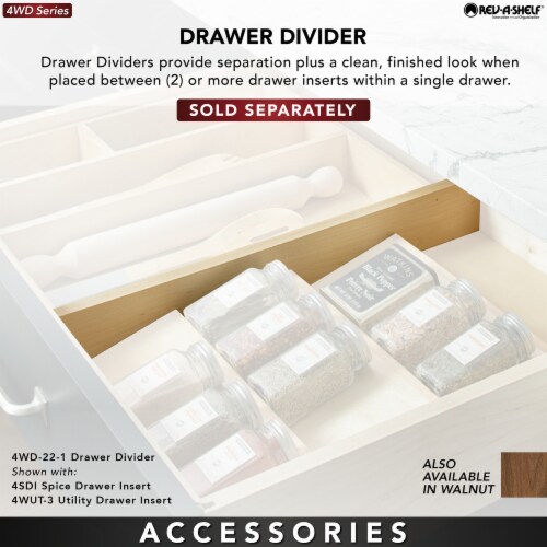 Rev-A-Shelf 36 Inch Kitchen Drawer Organizer Insert Spice Rack 3-Tier, 4SDI-36-1 Perspective: bottom