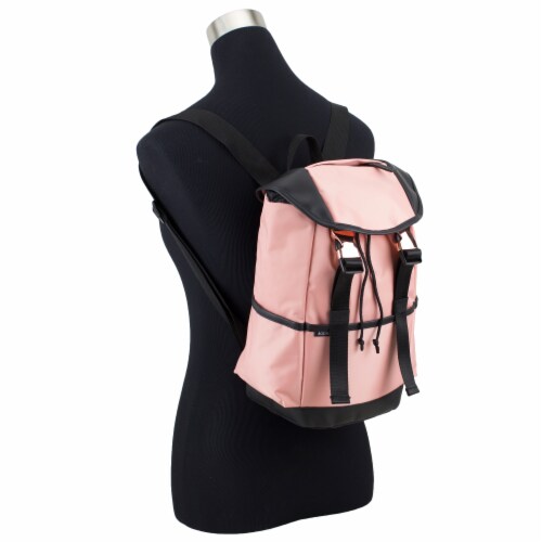 Bodhi Stella Fashion Drawstring Flap Backpack - Blush Perspective: bottom