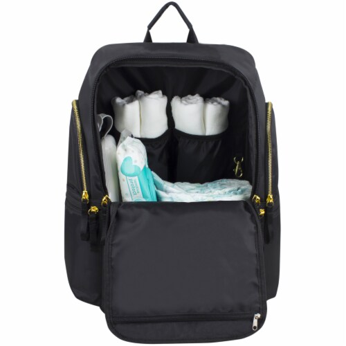 Bodhi Baby Lafayette Street Diaper Backpack - Black Perspective: bottom