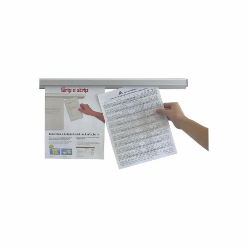 Grip-A-Strip Display Rail, 48 x 1.5, Aluminum Finish Grip-A-Strip Display Rail, 48 x 1.5, Aluminum Finish