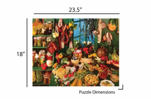 Springbok's 500 Piece Jigsaw Puzzle Italian Kitchen - Made in USA Perspective: bottom